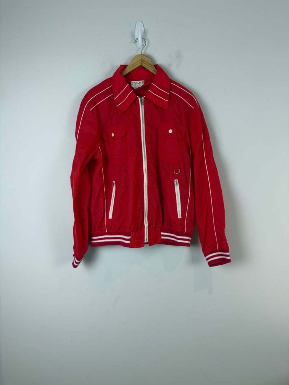 Vintage Red Nylon Jacket Size Medium